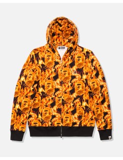 BAPE FLAME WIDE FULL ZIP HOODIE - ORANGE suggérées chez