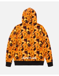 BAPE FLAME WIDE FULL ZIP HOODIE - ORANGE suggérées chez