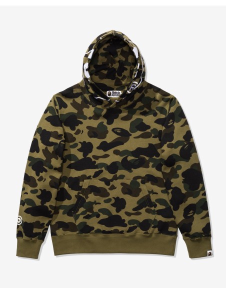 BAPE 1ST CAMO 2ND APE PULLOVER HOODIE - GREEN paiement sécurisé