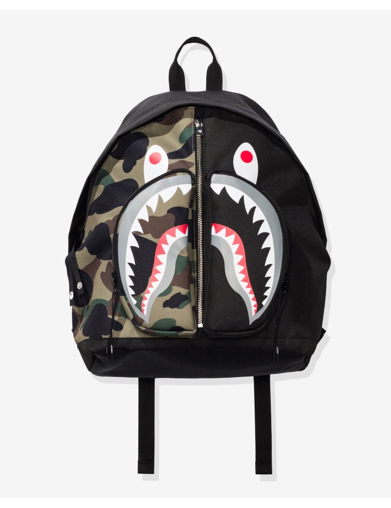 BAPE 1ST CAMO SHARK DAY PACK - BLACK le concept de la Pate a emporter 