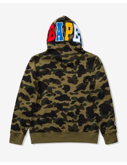 BAPE 1ST CAMO 2ND APE PULLOVER HOODIE - GREEN paiement sécurisé