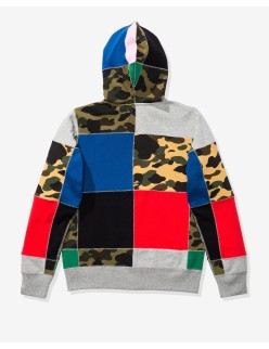 BAPE PATCHWORK FULL ZIP HOODIE - MULTI Jusqu'à 80% De Réduction