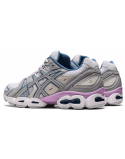 Women’s Asics Gel-Nimbus  9 ‘White/Mid Grey’ (Pastel Pink) en stock