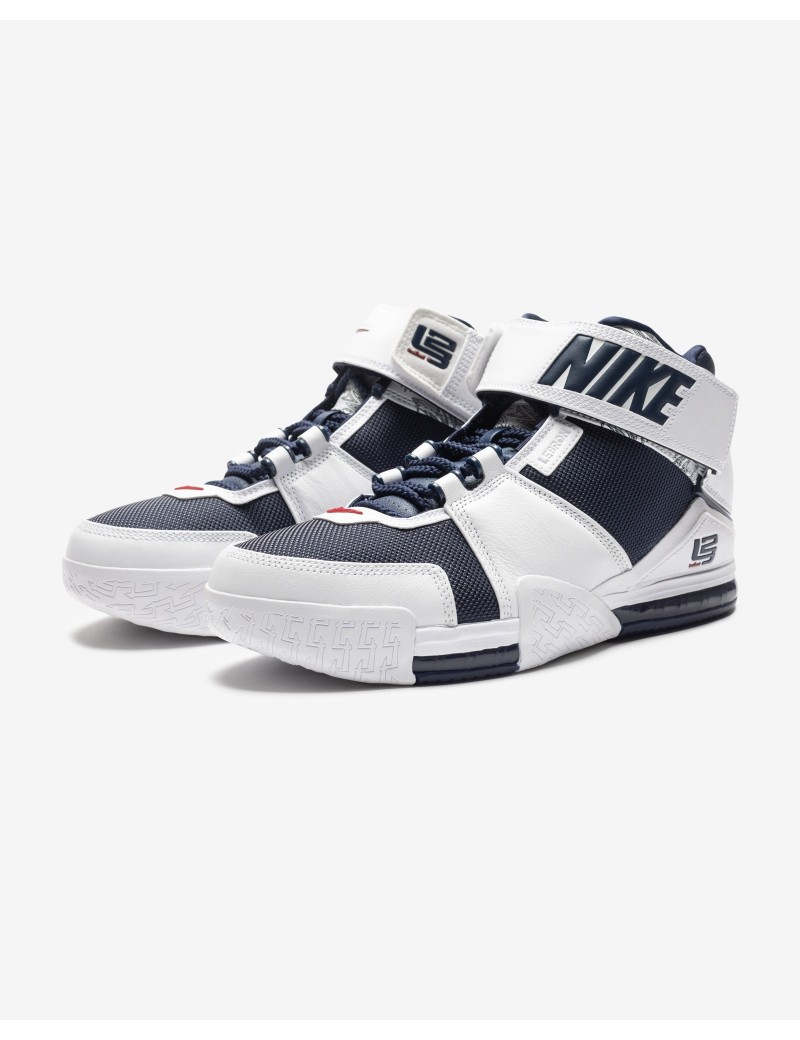 NIKE ZOOM LEBRON 2 - WHITE/ MIDNIGHTNAVY/ VARSITYCRIMSON du meilleur 