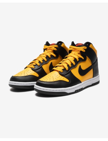 NIKE DUNK HIGH RETRO - UNIVERSITYGOLD/ BLACK/ WHITE/ RED pas cher chine