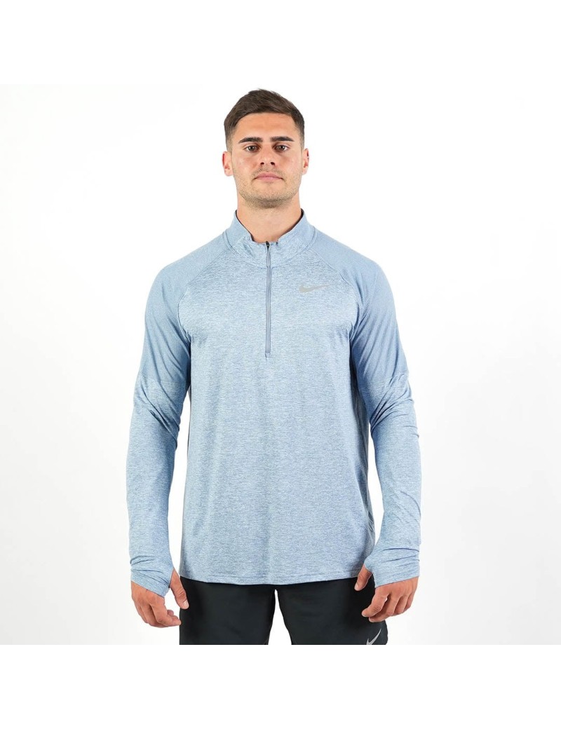 Nike Dri Fit Element 1/2 Zip Long Sleeve Top (Sky Blue) de technologie