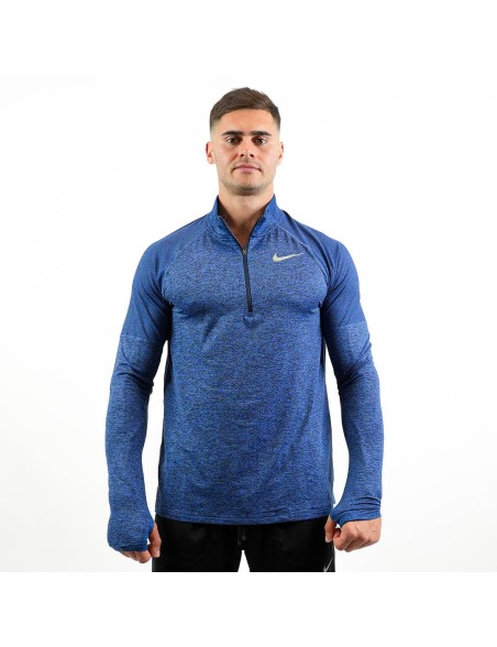 Nike Dri Fit Element 1/2 Zip Long Sleeve Top (Deep Blue) Fin de série