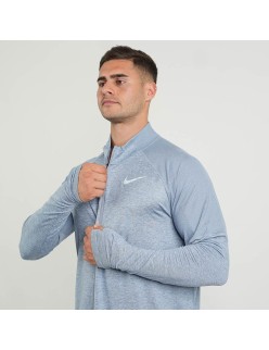 Nike Dri Fit Element 1/2 Zip Long Sleeve Top (Sky Blue) de technologie