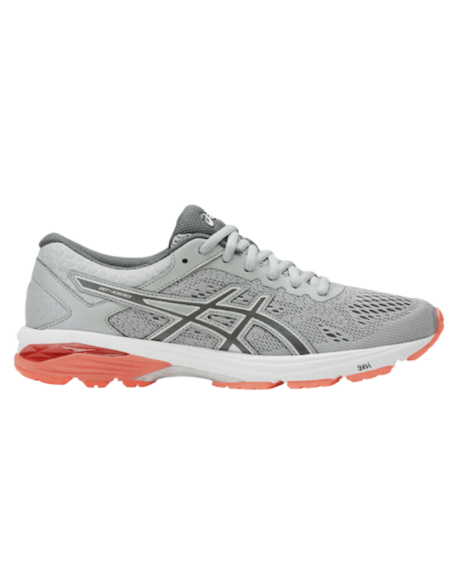 Women’s Asics GT-1000 6 ‘Mid Grey/Carbon/Flash Coral’ livraison gratuite