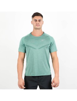 Men's Nike Dri-Fit Rise 365 Running TechKnit ADV Short Sleeve T - Shirt (Forest Green) Dans la société mordern