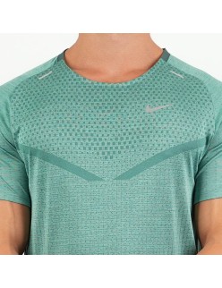 Men's Nike Dri-Fit Rise 365 Running TechKnit ADV Short Sleeve T - Shirt (Forest Green) Dans la société mordern