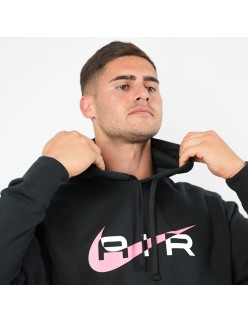 Nike Air Brushed Fleece Hoodie (Black/Pink Foam) Profitez des Offres !