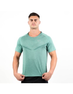 Men's Nike Dri-Fit Rise 365 Running TechKnit ADV Short Sleeve T - Shirt (Forest Green) Dans la société mordern