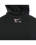 Nike Air Brushed Fleece Hoodie (Black/Pink Foam) Profitez des Offres !