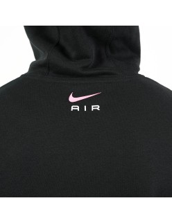 Nike Air Brushed Fleece Hoodie (Black/Pink Foam) Profitez des Offres !