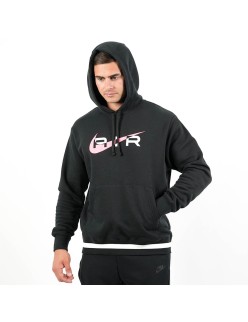 Nike Air Brushed Fleece Hoodie (Black/Pink Foam) Profitez des Offres !