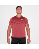 Men's Nike Dri-Fit Rise 365 Running TechKnit ADV Short Sleeve T - Shirt (Maroon) JUSQU'A -70%! 