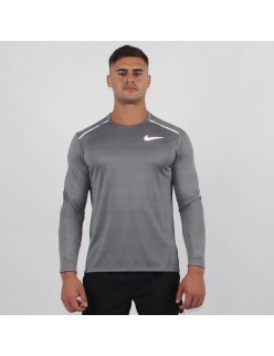 Nike Long Sleeve Miller 1.0 T-Shirt (Dark Grey) à prix réduit toute l'année