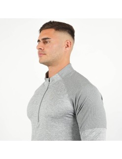 Nike Dri Fit Element 1/2 Zip Long Sleeve Top (Grey Fog) pas chere