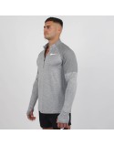 Nike Dri Fit Element 1/2 Zip Long Sleeve Top (Grey Fog) pas chere