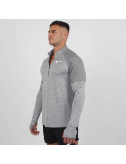 Nike Dri Fit Element 1/2 Zip Long Sleeve Top (Grey Fog) pas chere