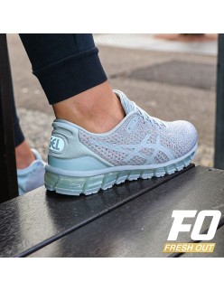 Women’s Asics Gel-Quantum 360 Knit 2 ‘Mid Grey/Glacier Grey’ (Glitter Grey) rembourrage situé sous