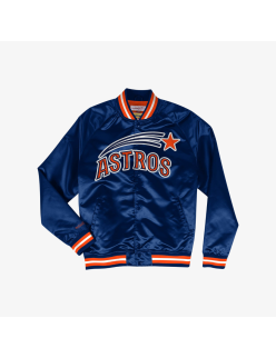 kids mitchell & ness astros cooperstown satin jacket (navy) france