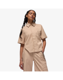 womens jordan woven crop top (legend brown) une grave pollution 