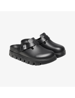 womens birkenstock boston chunky leather (black) d'Europe débarque