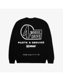 mens huf x toyota parts & service sweater (black) brillant des détails fins