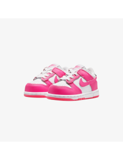 toddler nike dunk low (white/pink) brillant des détails fins