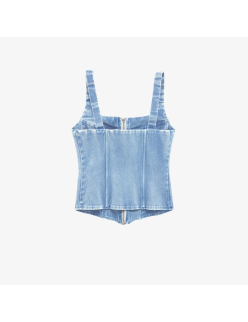 womens melody ehsani classic denim corset top (denim) outlet