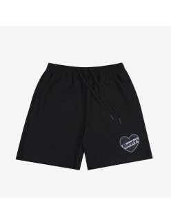 mens pleasures x shorty's heart sport shorts (black) soldes