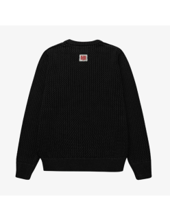 mens huf x texas chainsaw massacre survive cable knit sweater (black) 50-70% off 