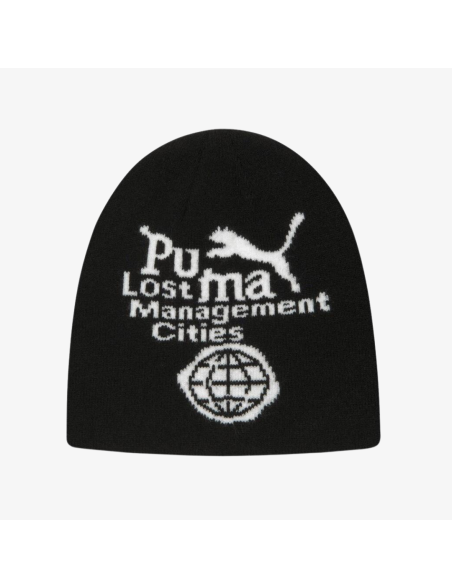 mens puma x lmc cuffless beanie (black) 2024