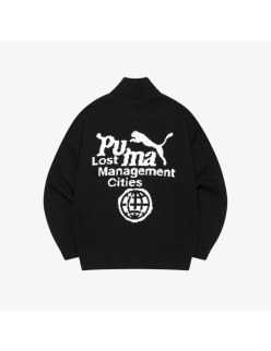 mens puma x lmc full zip jacket (black) à prix réduit toute l'année