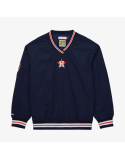 mens mitchell and ness houston astros classic v-neck pullover (navy/orange) Fin de série