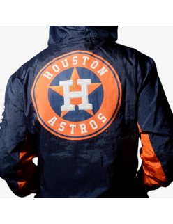 mens mitchell and ness houston astros current logo 3.0 anorak (navy/orange) pas chere