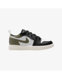 preschool jordan 1 low alt (black/white/olive) pas chere