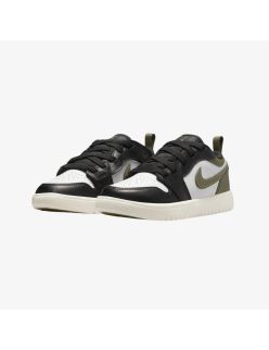 preschool jordan 1 low alt (black/white/olive) pas chere