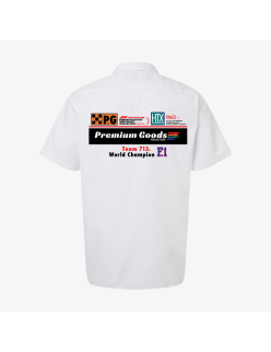 mens dickies x pg auto club work shirt "pit crew" (white) outlet