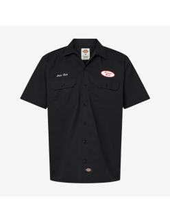 mens dickies x pg auto club work shirt "auto club" (black) Pour