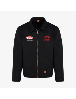 mens dickies x pg auto club work jacket "parts & service" (black) Dans la société mordern