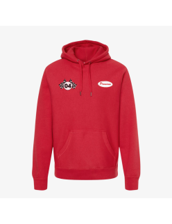 mens pg auto club pullover hoodie "flag" (red) pas cher