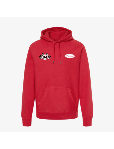 mens pg auto club pullover hoodie "flag" (red) pas cher