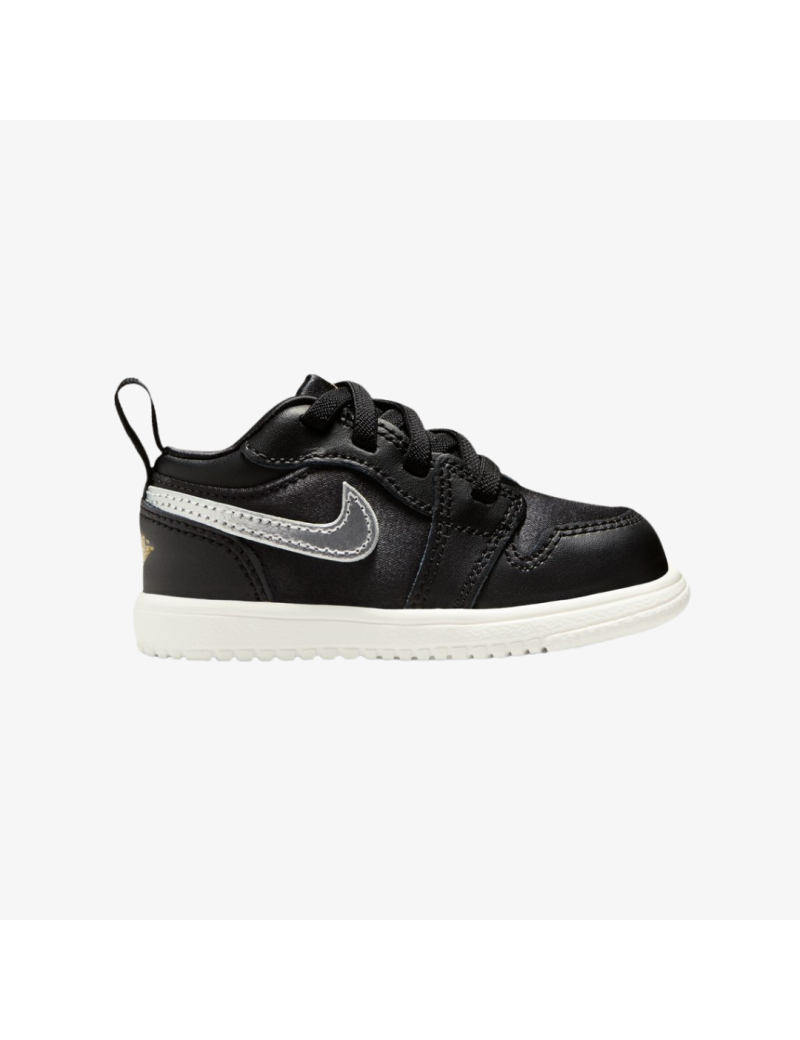 toddler jordan 1 low alt se (black/metallic silver) de l' environnement