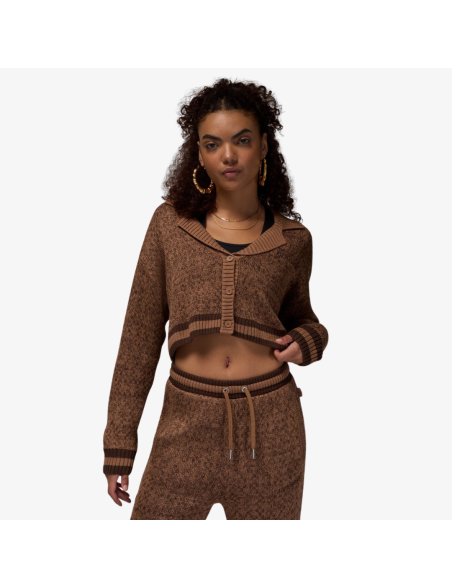 womens jordan knit shirt (brown) pour bénéficier 