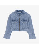 womens honor the gift cropped denim jacket (blue) Découvrez la collection