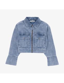 womens honor the gift cropped denim jacket (blue) Découvrez la collection