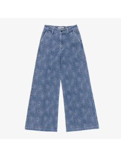 womens honor the gift wide leg flower pant (blue) du meilleur 